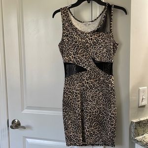 Charlotte Russe leopard mini tank dress